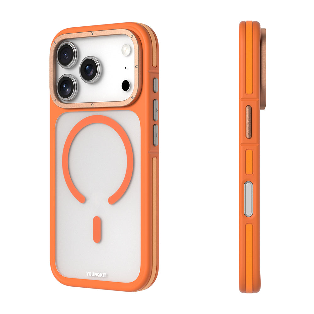 iPhone 17 Pro Max Case | YOUNGKIT Rocky Sand Series (ORANGE)