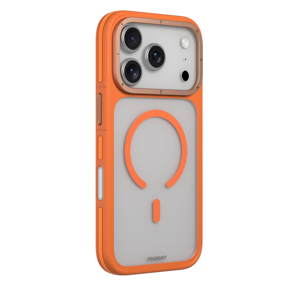 iPhone 17 Pro Max Case | YOUNGKIT Rocky Sand Series (ORANGE)