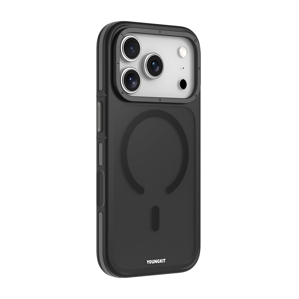 iPhone 17 Pro Max Case | YOUNGKIT Rocky Sand Series (BLACK)