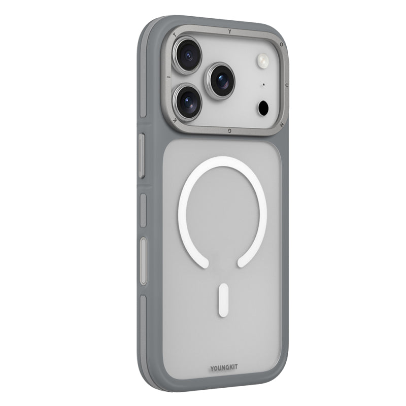 iPhone 17 Pro Max Case | YOUNGKIT Rocky Sand Series (GREY)