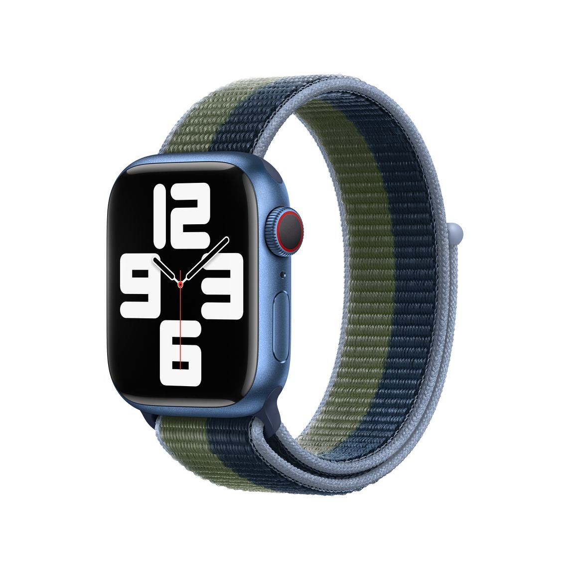 Blue/Moose Green Sports Loop for iWatch 42mm, 44mm, 45mm & 49mm Series 1 2 3 4 5 6 7 8 9 (Watch Not Included)