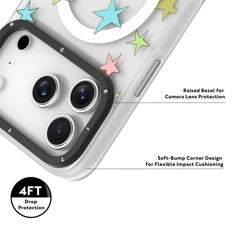 YOUNGKIT Matte Finish Stars Design Magsafe Case for iPhone 17 Pro