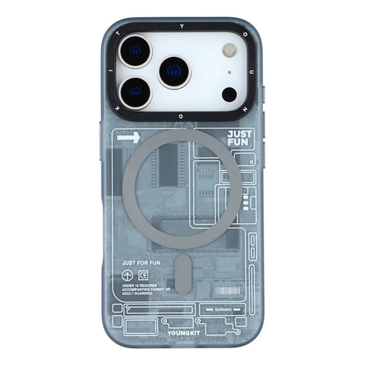 YOUNGKIT Technology Series Matte Finish Cover with Magsafe for iPhone 17 Pro Max - Grey
