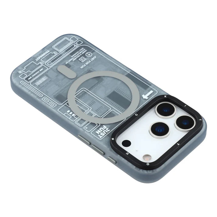 YOUNGKIT Technology Series Matte Finish Cover with Magsafe for iPhone 17 Pro Max - Grey