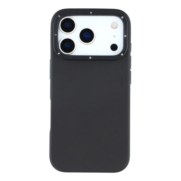 YOUNGKIT Matte Finish Leather Cover with Magsafe for iPhone 17 Pro Max (BLACK)