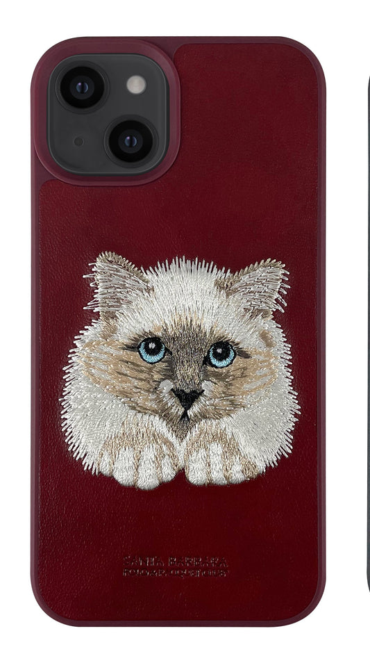 iPhone 13 Pro Polo Cat Genuine Santa Barbara Leather Case