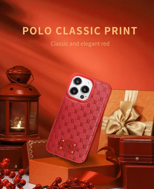 Polo Merte Series Genuine Santa Barbara Leather Case for 13 (RED)