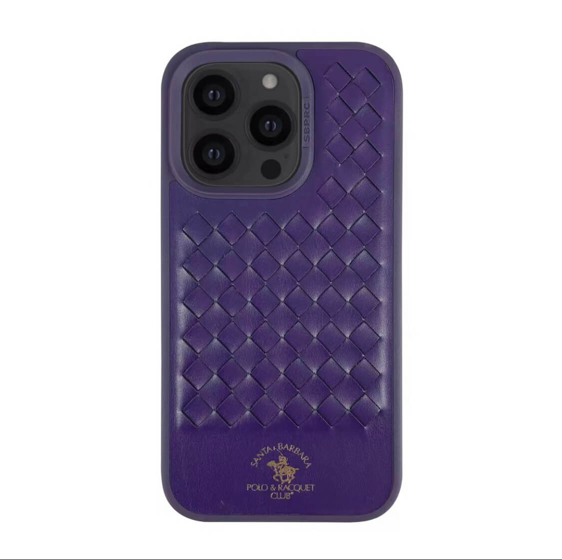 Santa Barbara Polo Ravel Series Leather Back Cover iPhone 14 Pro Max (Deep Purple)