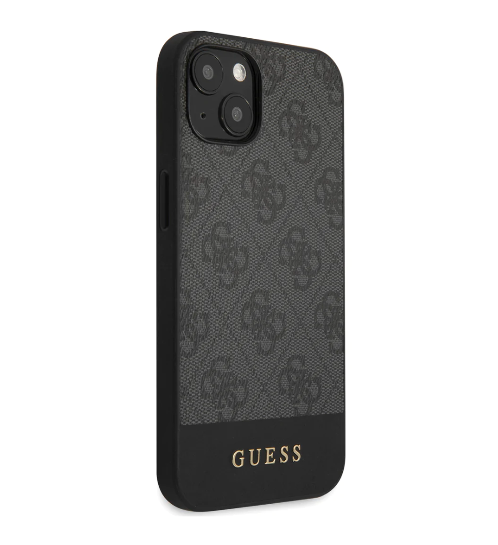 iPhone 12 Pro Max Premium Leather COLLECTION PU WITH BOTTOM STRIPE METAL LOGO - GUESS