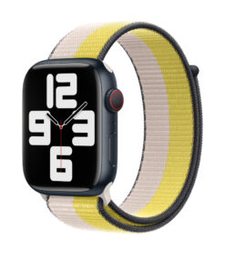 Oat Milk/ Lemon Zest Sports Loop for iWatch 38mm, 40mm & 41mm Series 1 2 3 4 5 6 7 8(Watch Not Included)