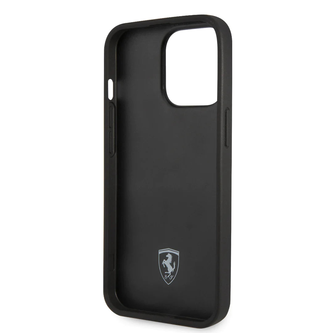 Car Logo Leather  Case for iPhone 14 Pro (Black)