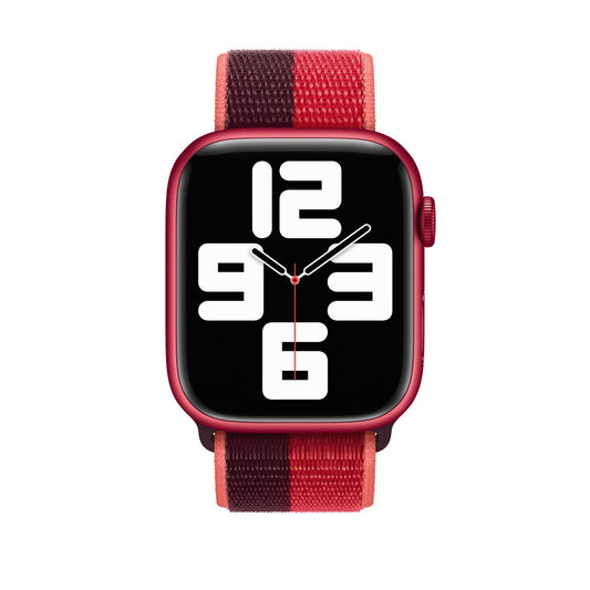 Red Sports Loop for iWatch 38mm, 40mm & 41mm Series 1 2 3 4 5 6 7 (Watch Not Included)
