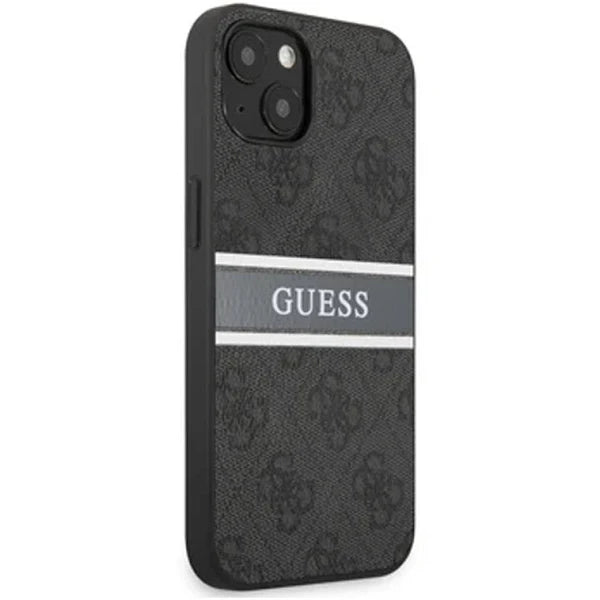 iPhone 13 Pro LEATHER CASE GUESS PRINTED ALL OVER DESIGN - GUESS - GREY/BLACK